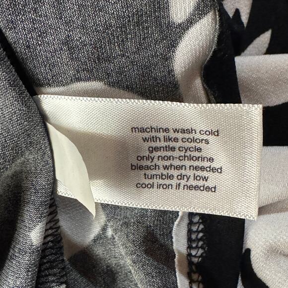 Lane Bryant SZ 20 Hi-Low Midi Dress Faux Wrap Floral Stretch Surplice V-Neck - Picture 13 of 13